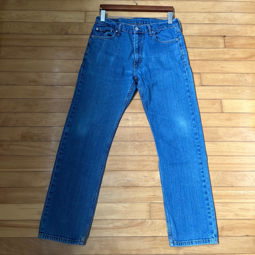 Levis 513 Jeans Mens 32x30 Medium Wash Blue Denim Pants